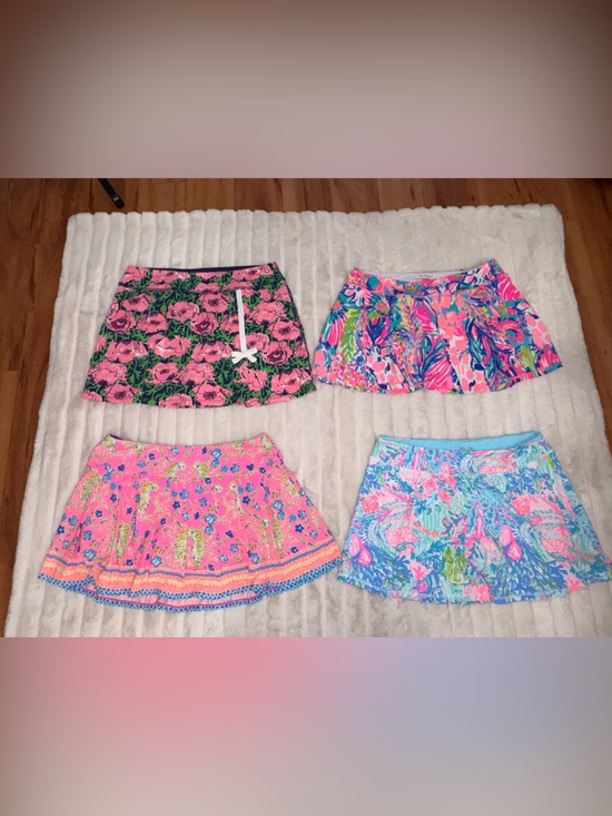 Lilly Pulitzer Pants - Lilly Pulitzer LOT of 4 Colorful Luxletic Vibrant Resort Beach Skorts, sz XL
